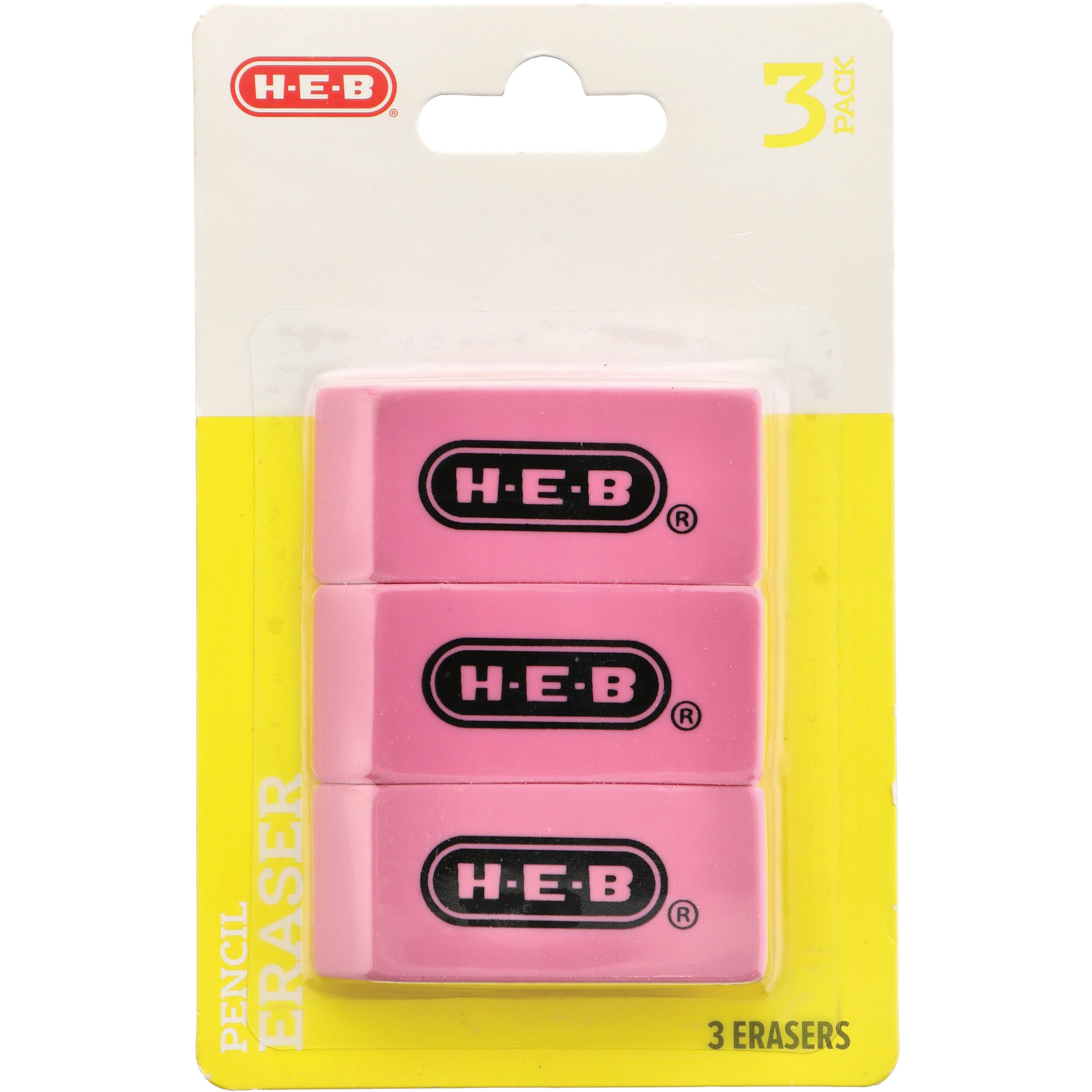 HEB Pencil Erasers Pink Shop Erasers & ink correction at HEB