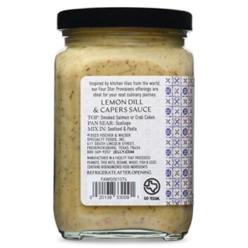 Fischer & Wieser Four Star Provisions Lemon Dill & Capers Sauce, 10.4 oz
