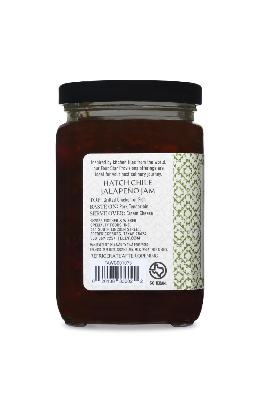 Fischer & Wieser Four Star Provisions Hatch Chile Jalapeno Jam; image 2 of 3