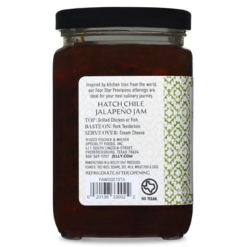 Fischer & Wieser Four Star Provisions Hatch Chile Jalapeno Jam, 11.8 oz