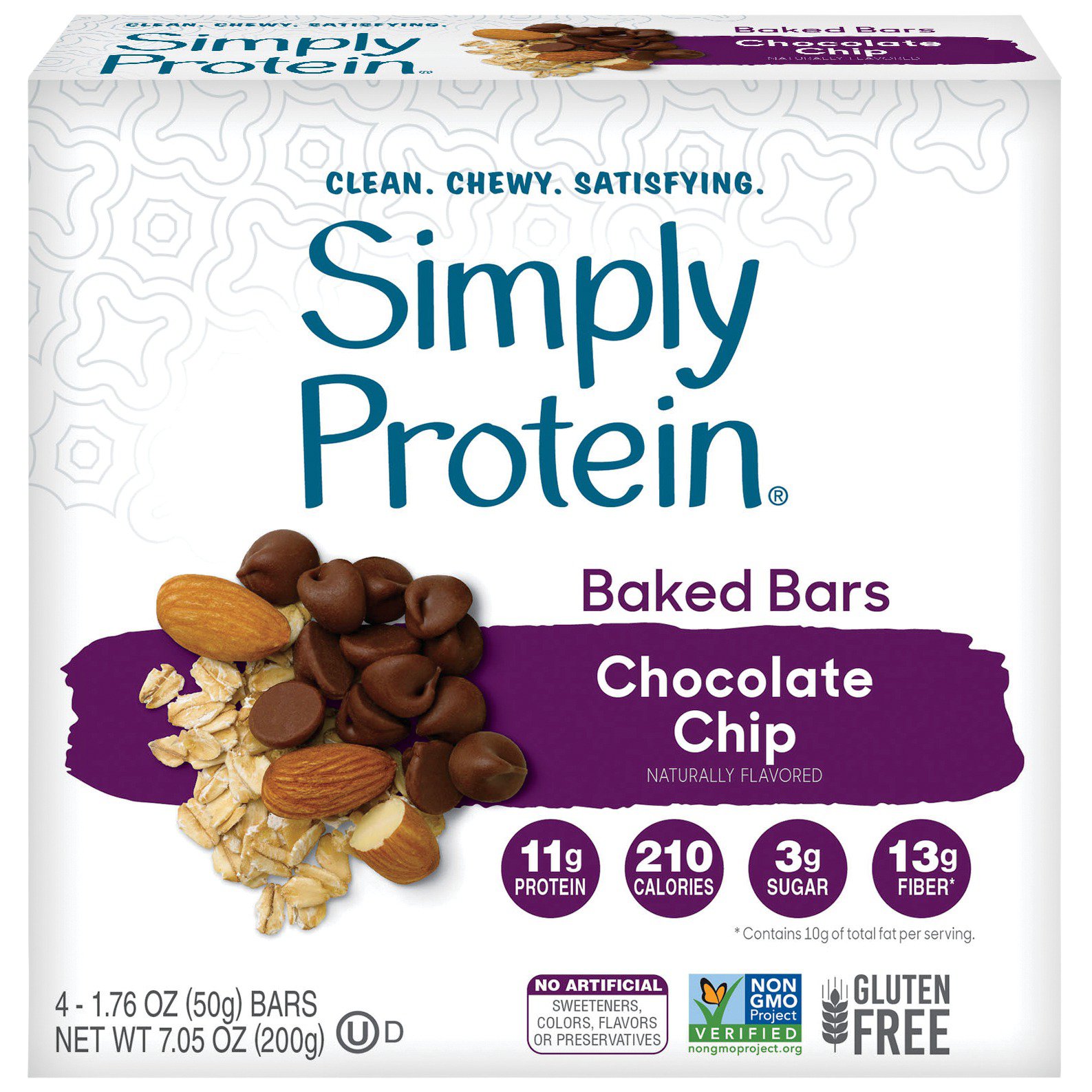Simply Protein Chocolate Chip Baked Bars Shop Diet & Fitness at HEB
