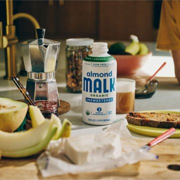Malk Organic Almond Milk - Unsweetened, 28 oz