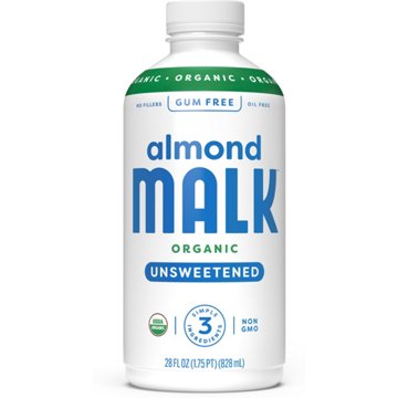 Malk Organic Almond Milk - Unsweetened, 28 oz