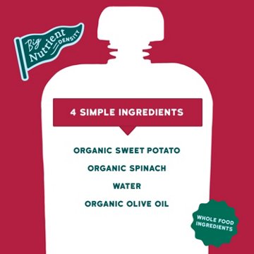 Serenity Kids Organic Pouch - Sweet Potato & Spinach with Olive Oil