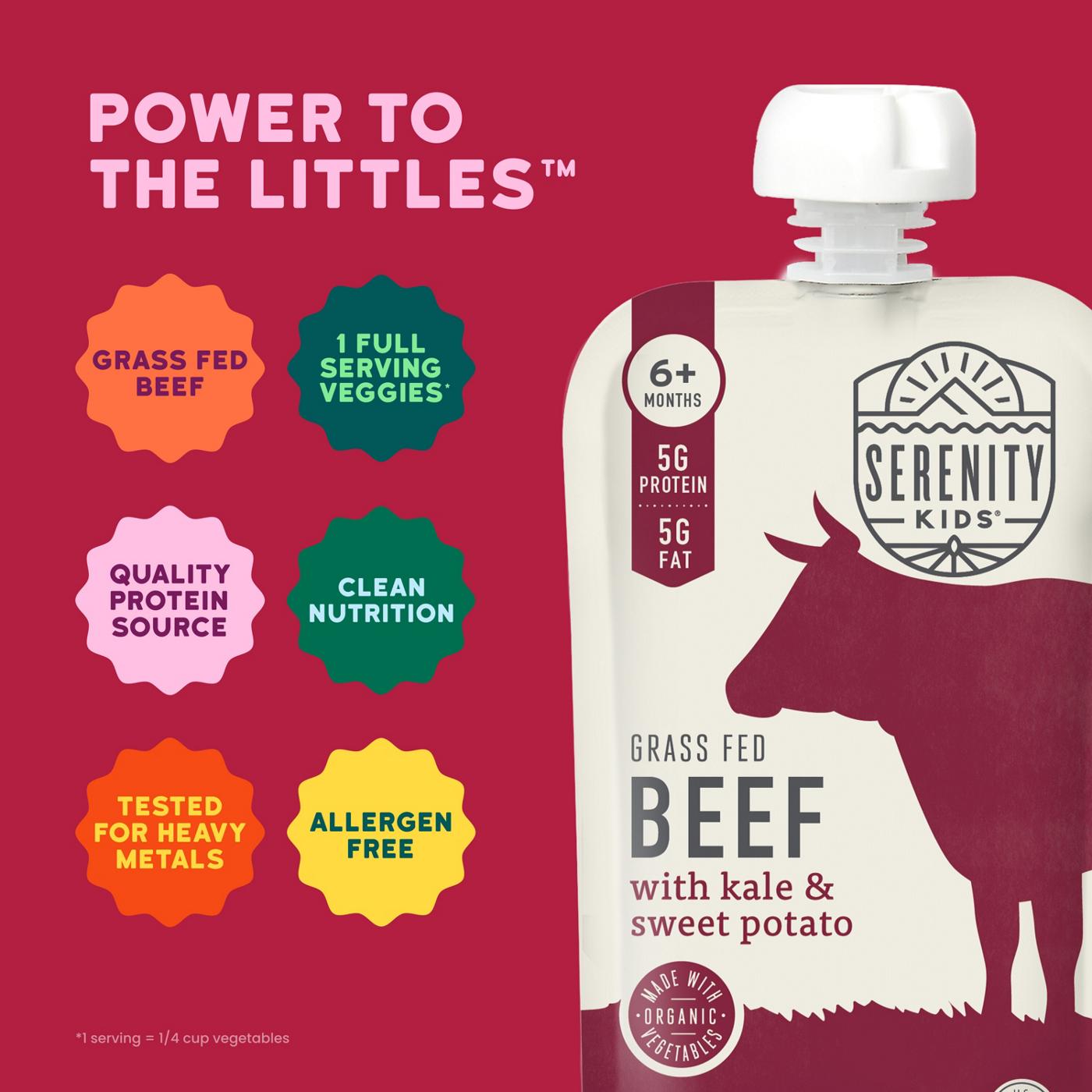 Serenity Kids Organic Pouch - Grass Fed Beef Kale & Sweet Potato; image 7 of 8