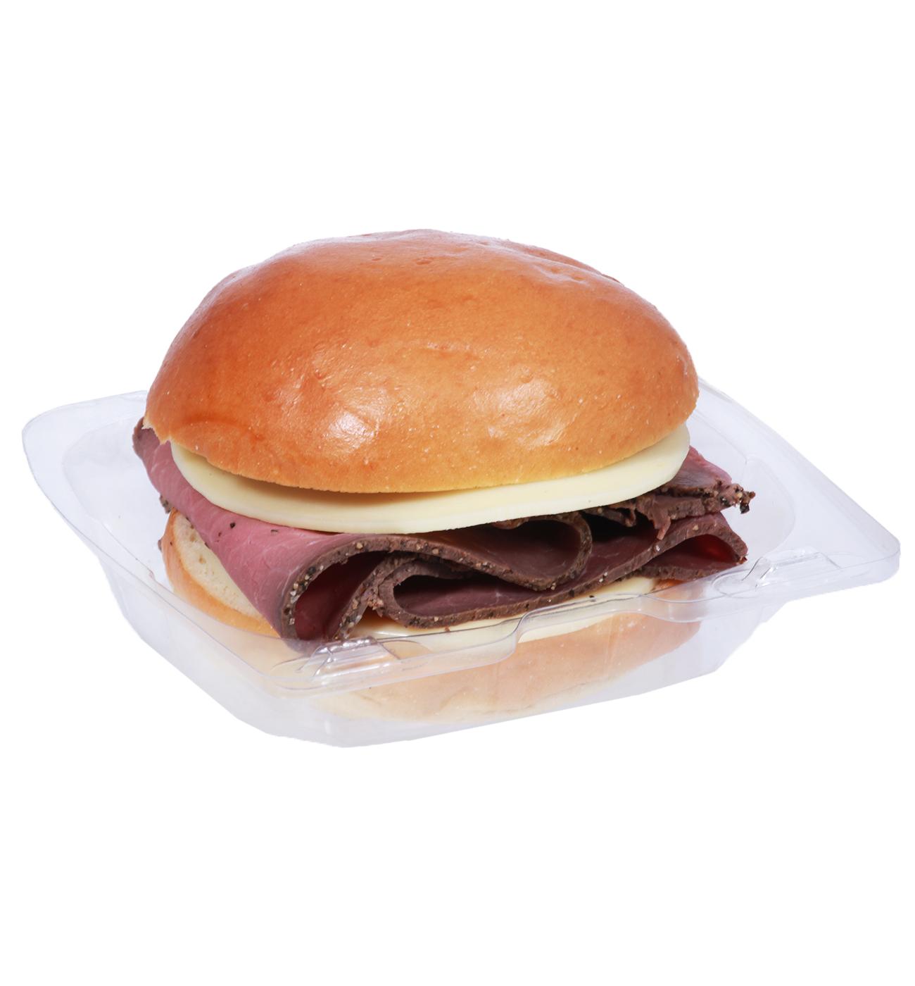 Meal Simple by H-E-B Roast Beef & Provolone Cheese Brioche Bun Sandwich; image 1 of 2
