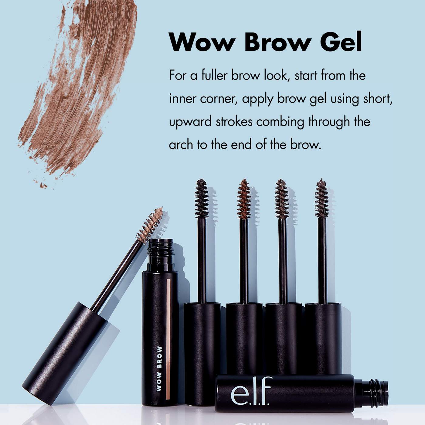 e.l.f. Wow Brow Volumizing Fiber Gel - Taupe; image 7 of 7