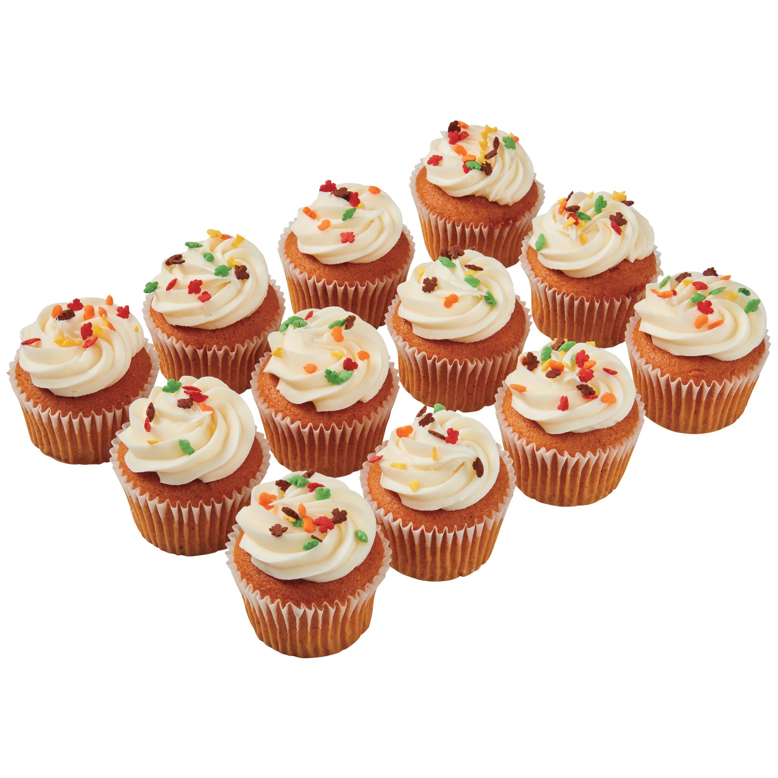 HEB Bakery Cream Cheese Iced Pumpkin Cupcakes with Sprinkles Shop