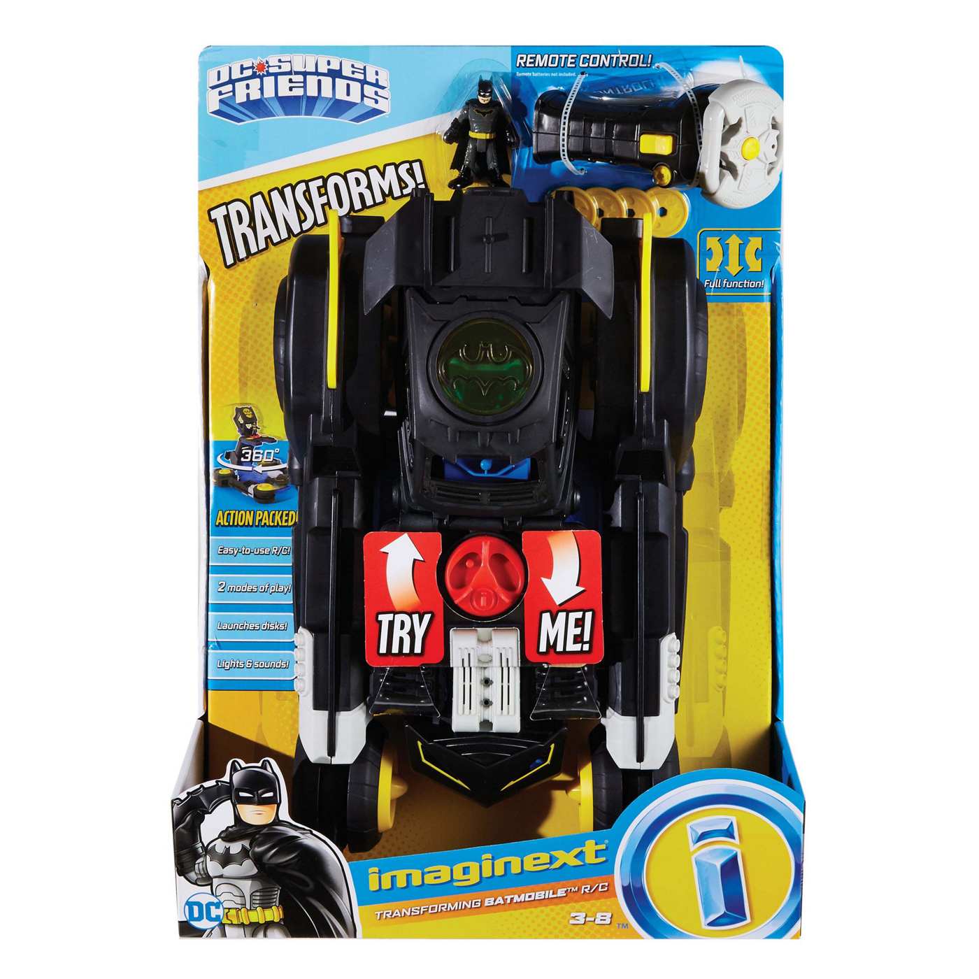 Imaginext DC Super Friends Transforming Batmobile R/C; image 4 of 4