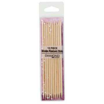 Diamond Cosmetics Wooden Manicure Sticks, 10 ct
