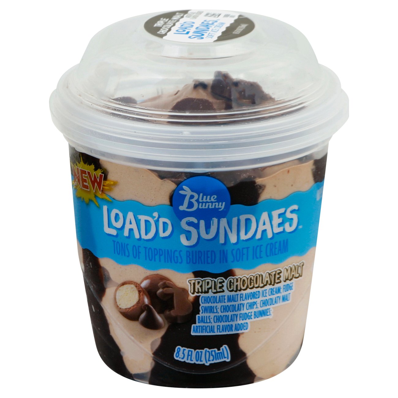Blue Bunny Triple Chocolate Malt Load'd Sundaes Shop Ice Cream at HEB