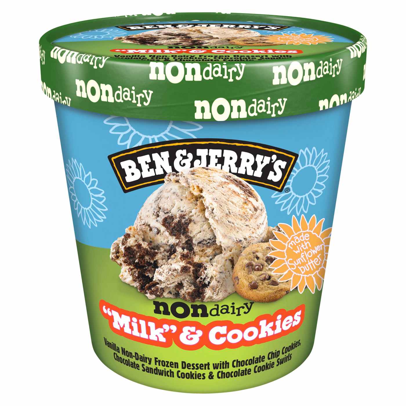 Ben & Jerry's Non-Dairy Milk & Cookies Frozen Dessert; image 1 of 3