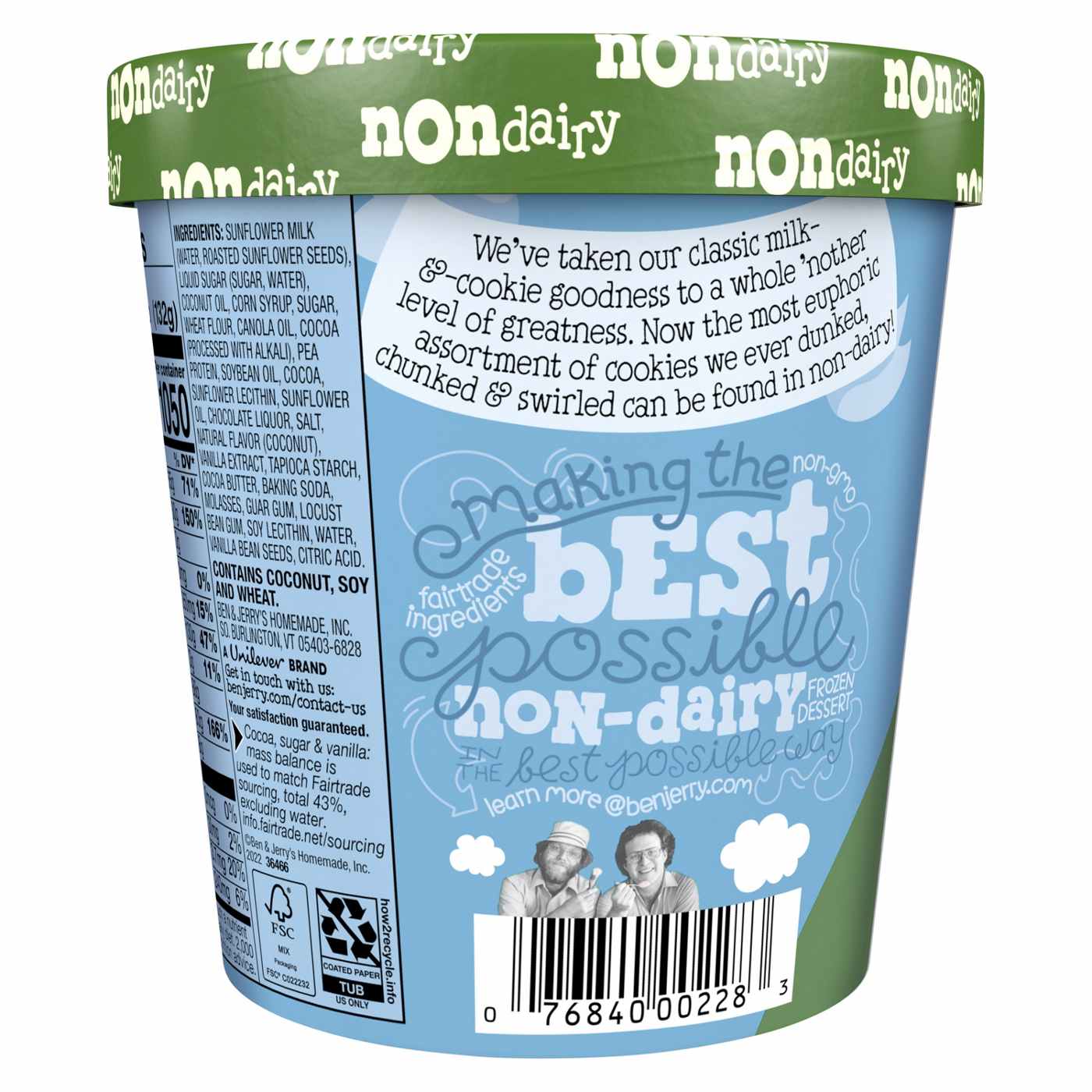 Ben & Jerry's Non-Dairy Milk & Cookies Frozen Dessert; image 2 of 3