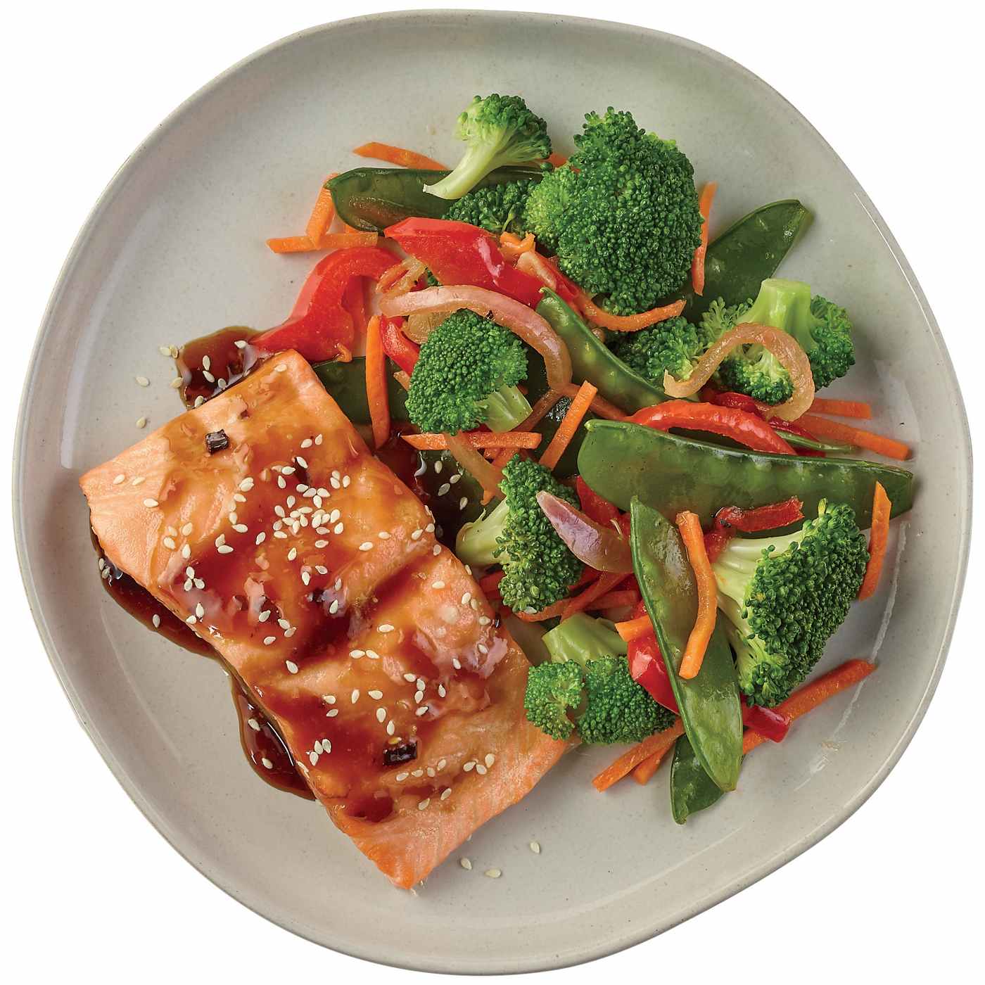 Meal Simple by H-E-B Teriyaki Salmon & Stir Fry Vegetables; image 2 of 3