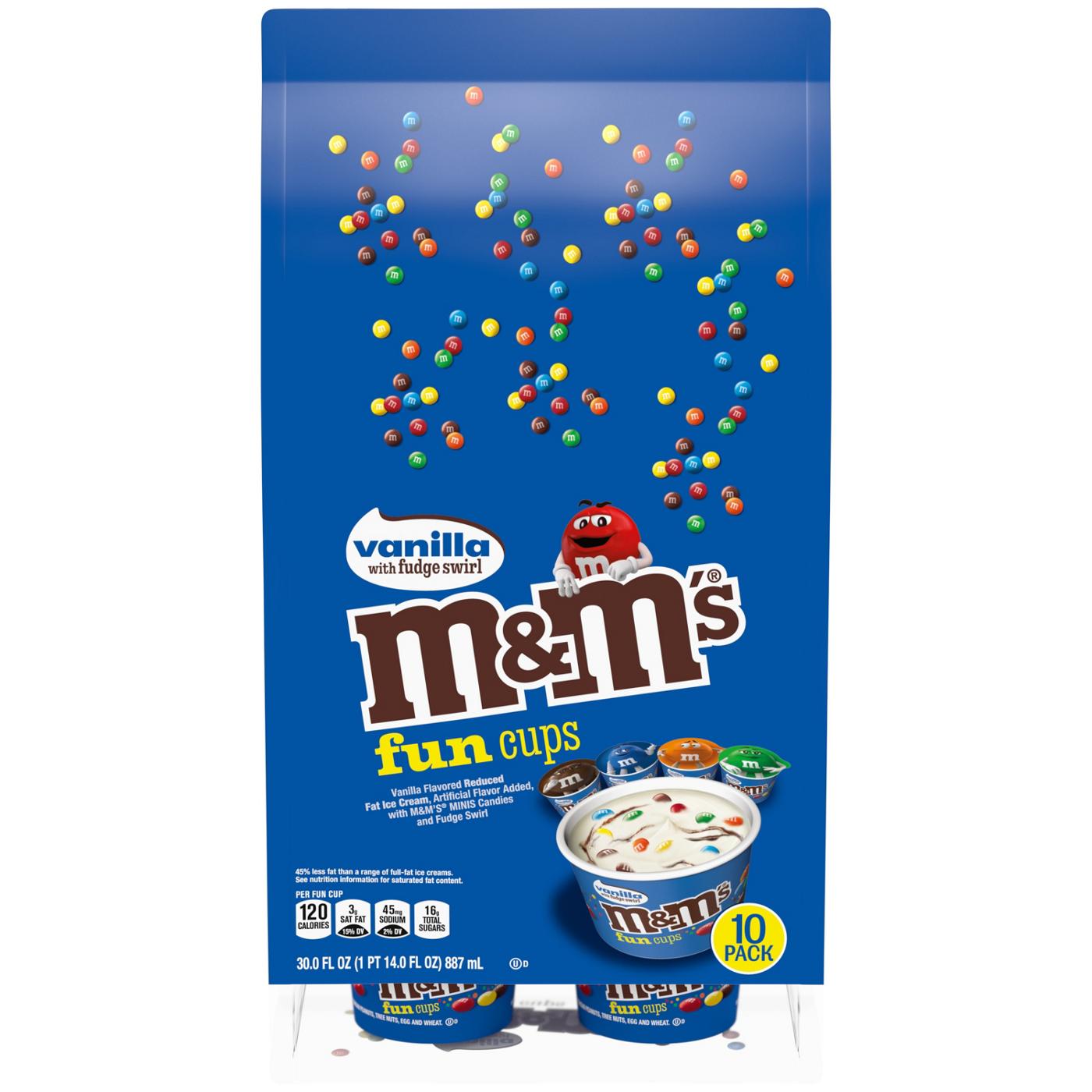 M&M's Fun Cups Vanilla Ice Cream; image 1 of 6