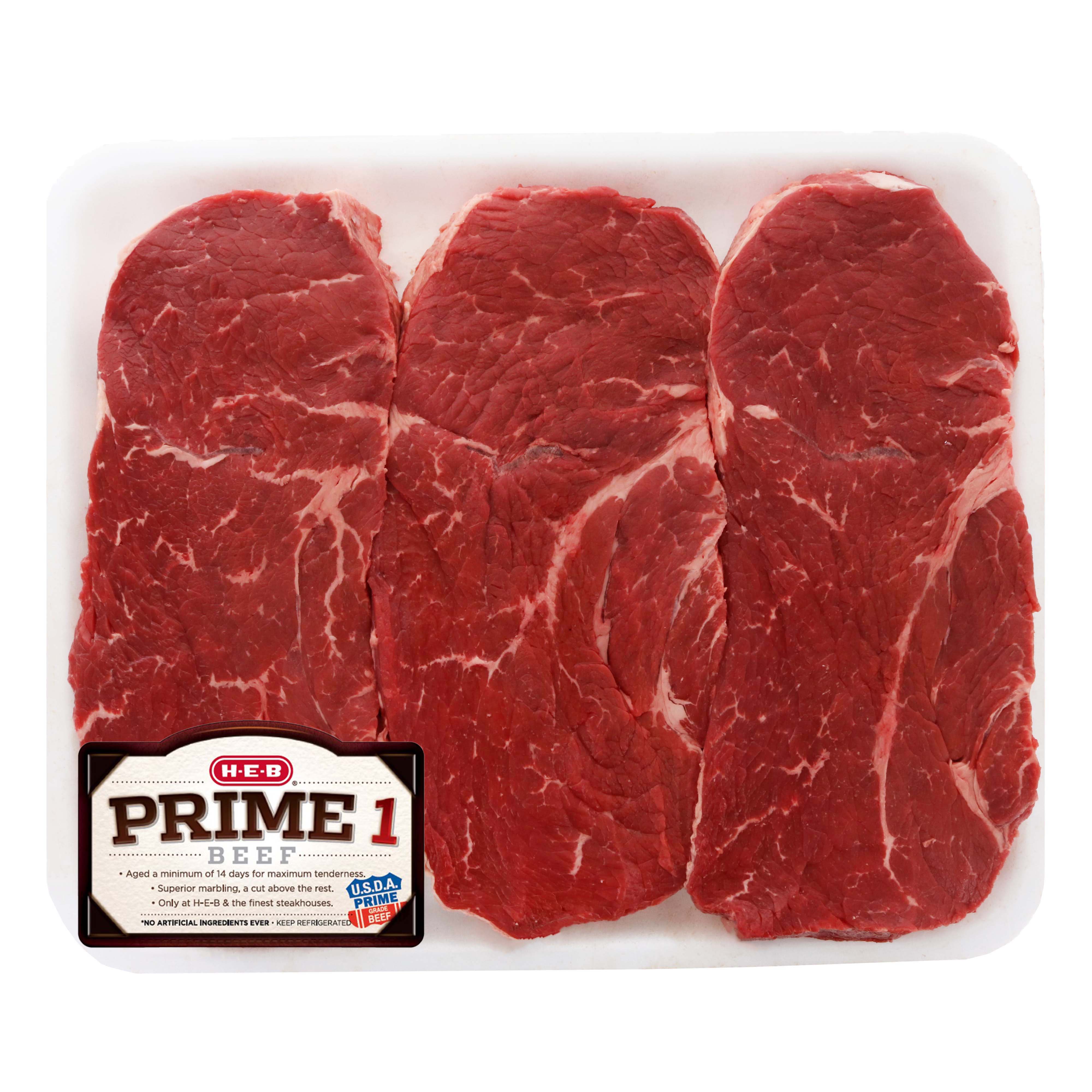 HEB Prime 1 Beef Center Cut Top Sirloin Steak Value Pack, USDA Prime