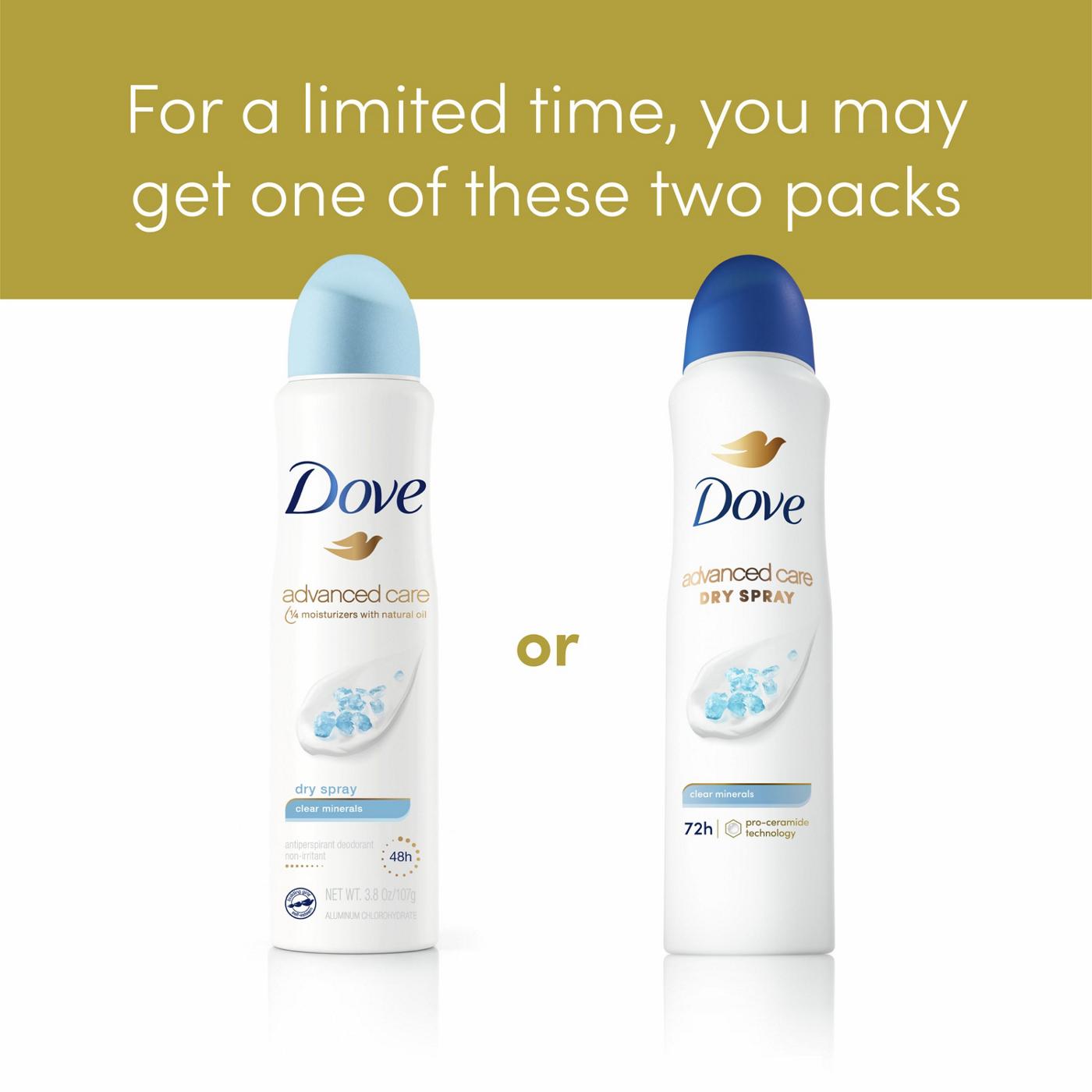 Dove Advanced Care Dry Spray Antiperspirant Deodorant - Clear Minerals; image 2 of 6