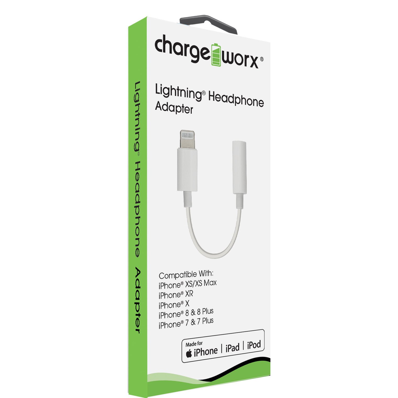 Pardon arm Meetbaar ChargeWorx Lightning White Headphone Adapter - Shop Connection Cables at  H-E-B