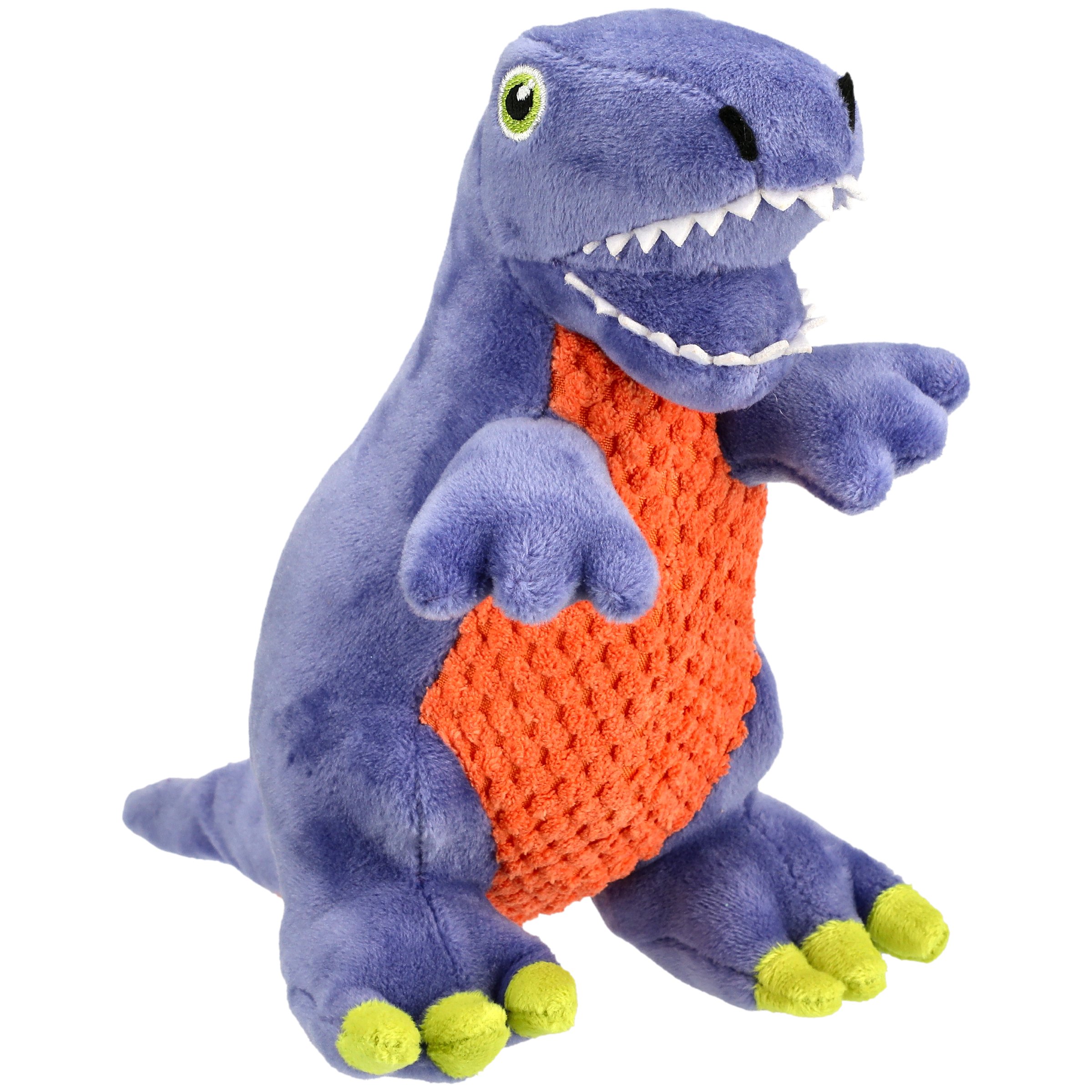 purple dinosaur dog toy