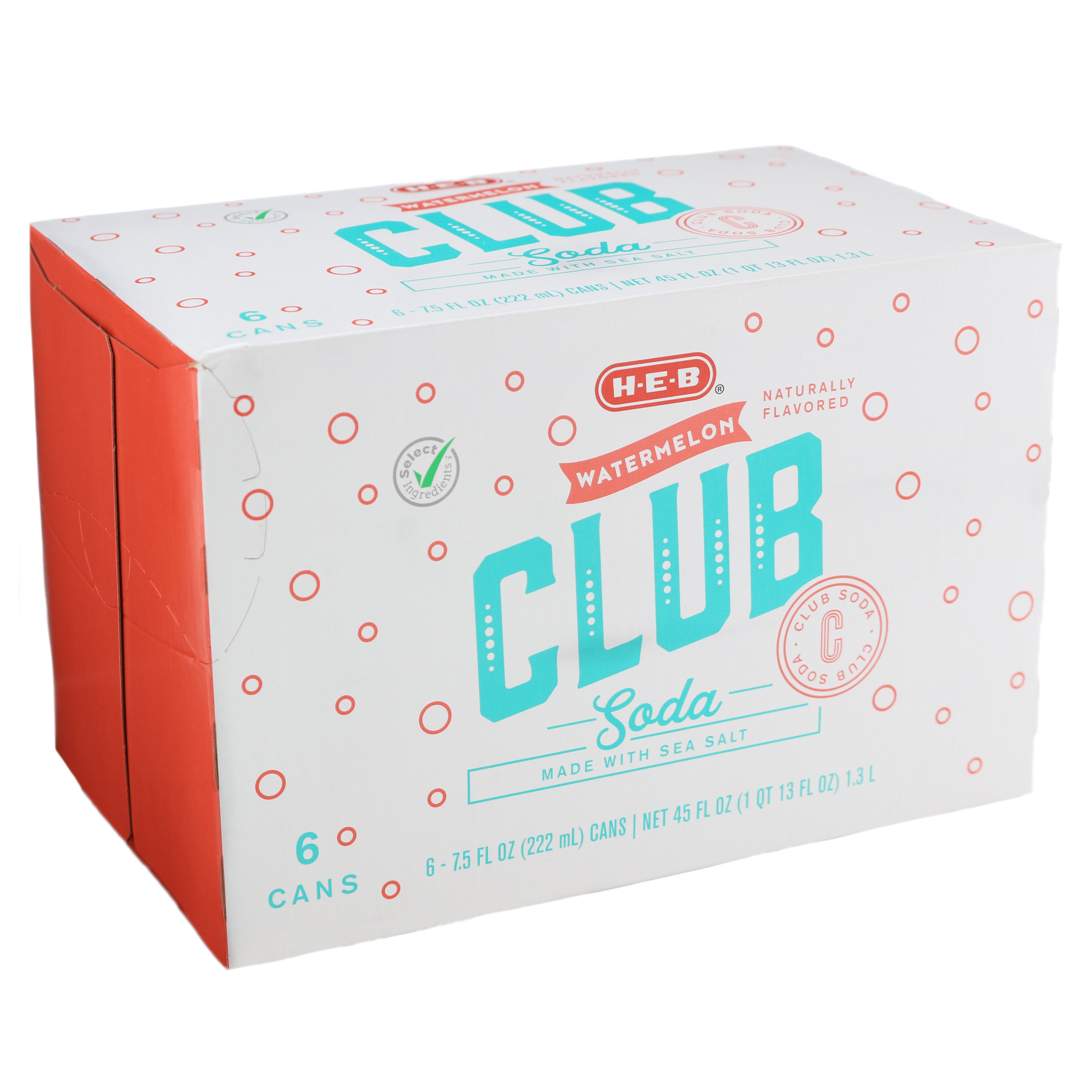 H-E-B Select Ingredients Watermelon Club Soda  oz Cans - Shop Beer &  Wine at H-E-B