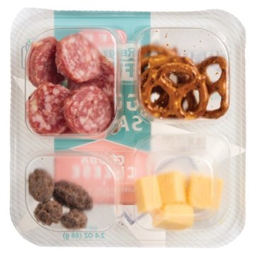 H-E-B Ready, Fresh, Go! Snack Tray - Genoa Salami & Gouda Cheese, 2.4 oz