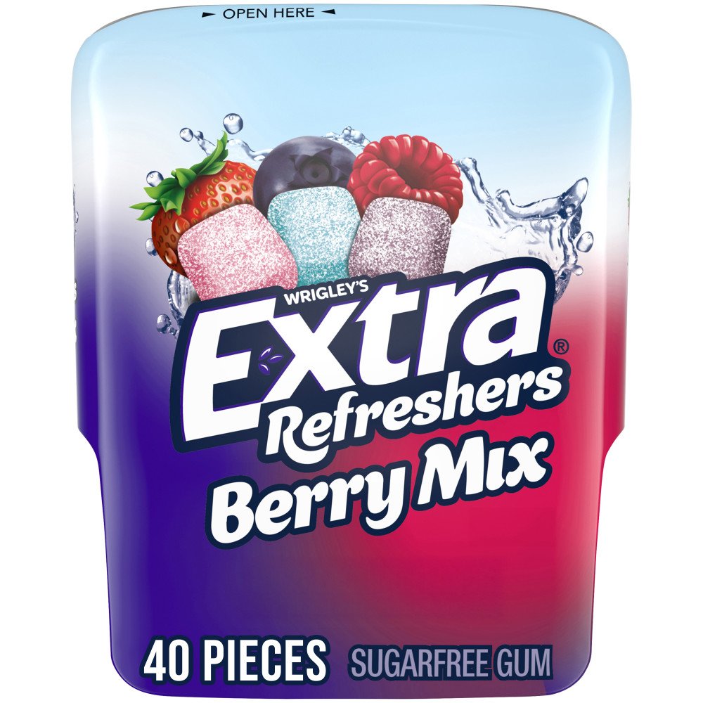 Extra Refreshers Sugarfree Chewing Gum Berry Mix Shop Gum & mints at HEB