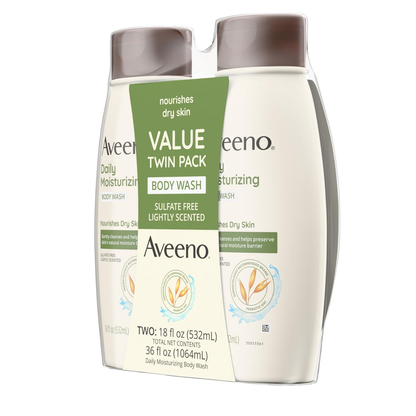 Aveeno Daily Moisturizing Body Wash - Lightly Scented, 2 Pk; image 2 of 6