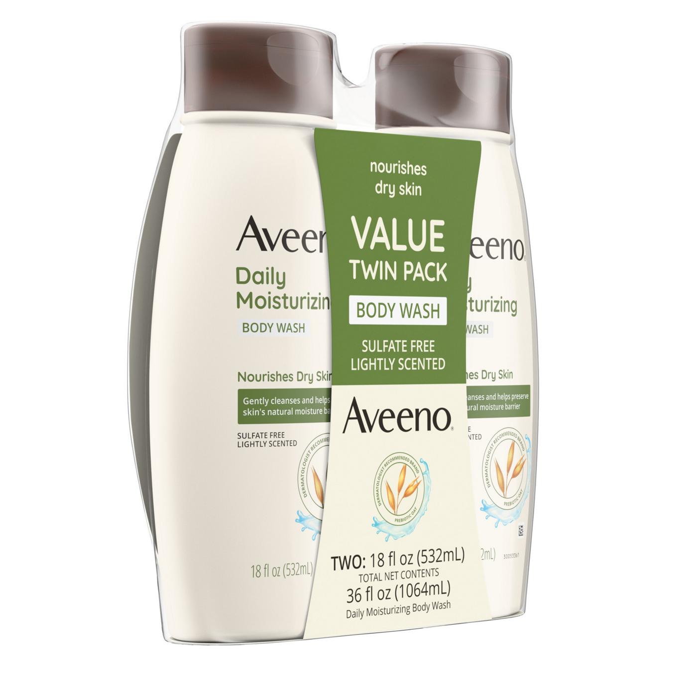 Aveeno Daily Moisturizing Body Wash - Lightly Scented, 2 Pk; image 4 of 6