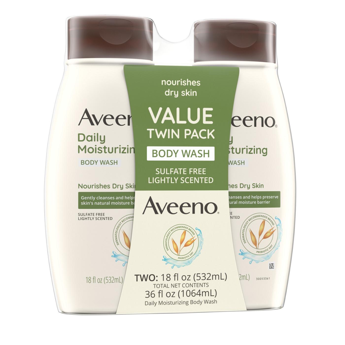 Aveeno Daily Moisturizing Body Wash - Lightly Scented, 2 Pk; image 6 of 6