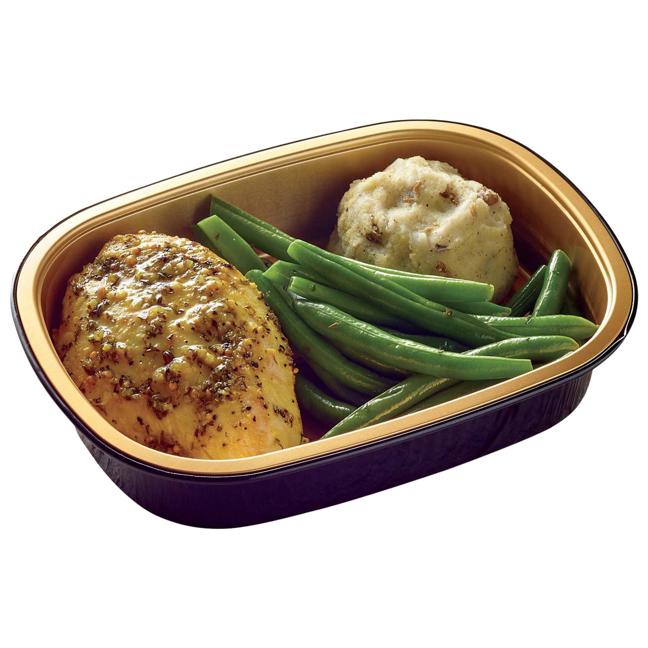 H-E-B Garlic Lemon Pepper Chicken With Mashed Potatoes And Green Beans ...