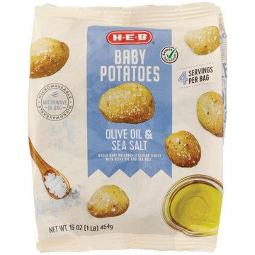 H-E-B Frozen Baby Potatoes - Olive Oil & Sea Salt, 16 oz
