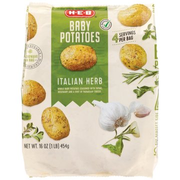 H-E-B Frozen Baby Potatoes - Italian Herb, 16 oz