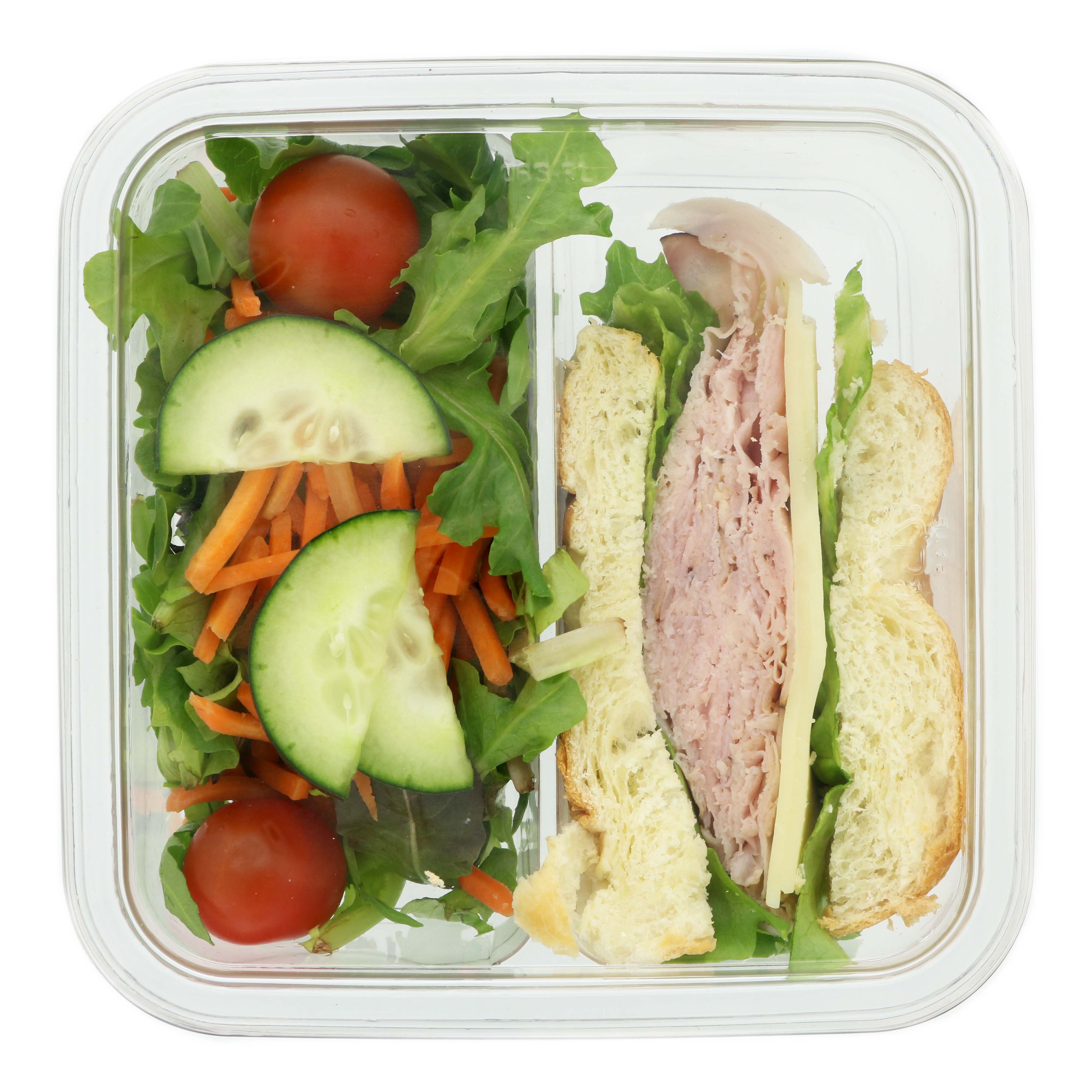 H-E-B Deli Boxed Lunch – Uncured Ham & Swiss Croissant Sandwich