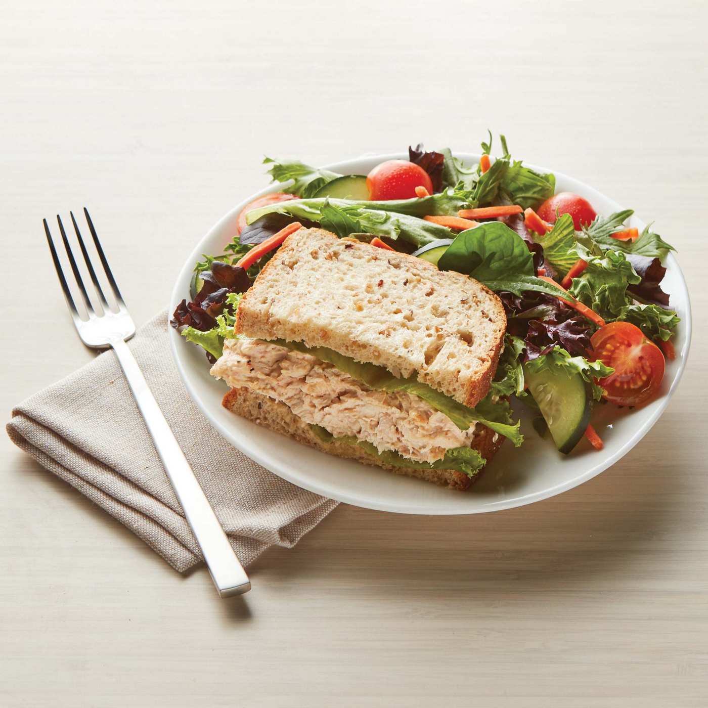 Meal Simple by H-E-B Rotisserie Chicken Half Sandwich with Salad; image 2 of 2