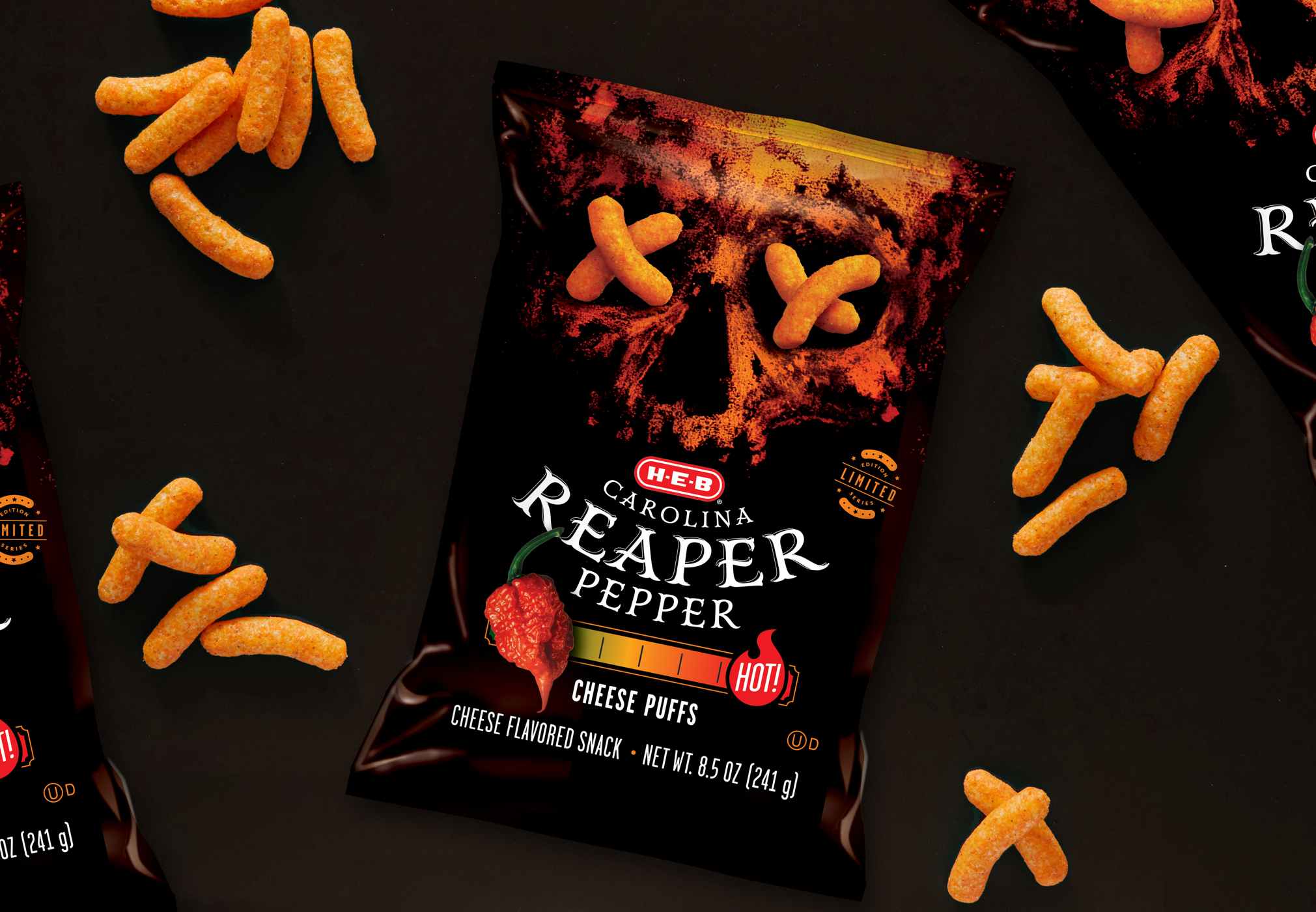 H-E-B Carolina Reaper Pepper Cheese Puffs; image 2 of 2