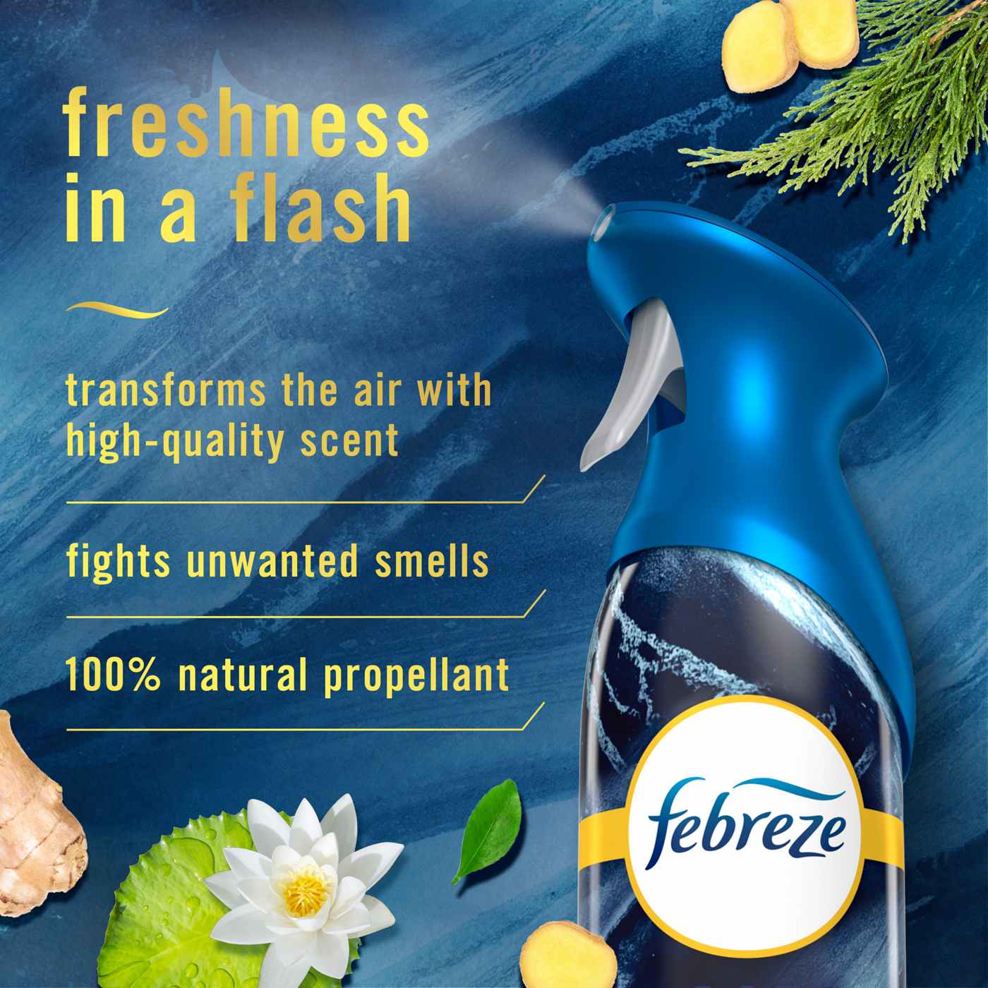 Febreze Luxe Air Freshener Odor-Fighting Room Spray - Ocean; image 9 of 10