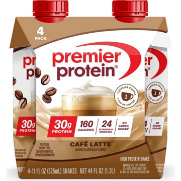 Premier Protein 30g Protein Shakes 4 pk Cartons - Café Latte