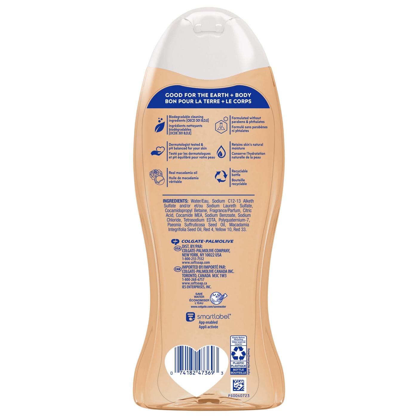 Softsoap Moisturizing Body Wash - Macadamia Oil & Soft Peony; image 7 of 8