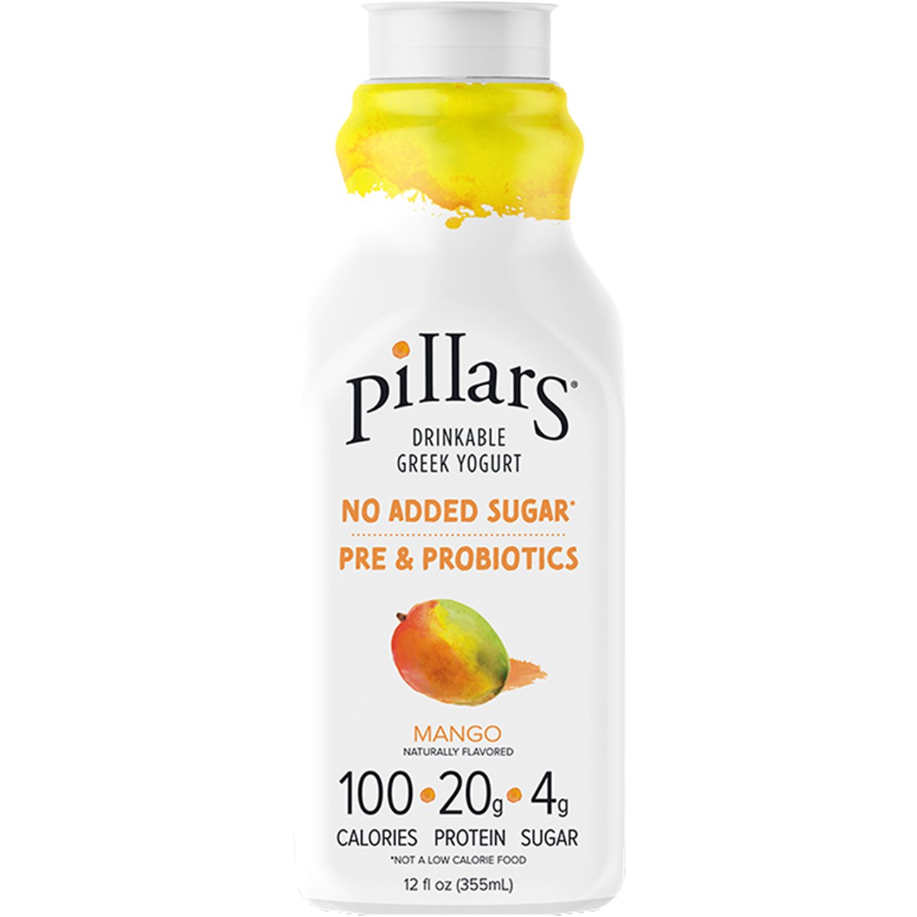 Pillars Drinkable Greek Yogurt Smoothie - Mango, 12 oz