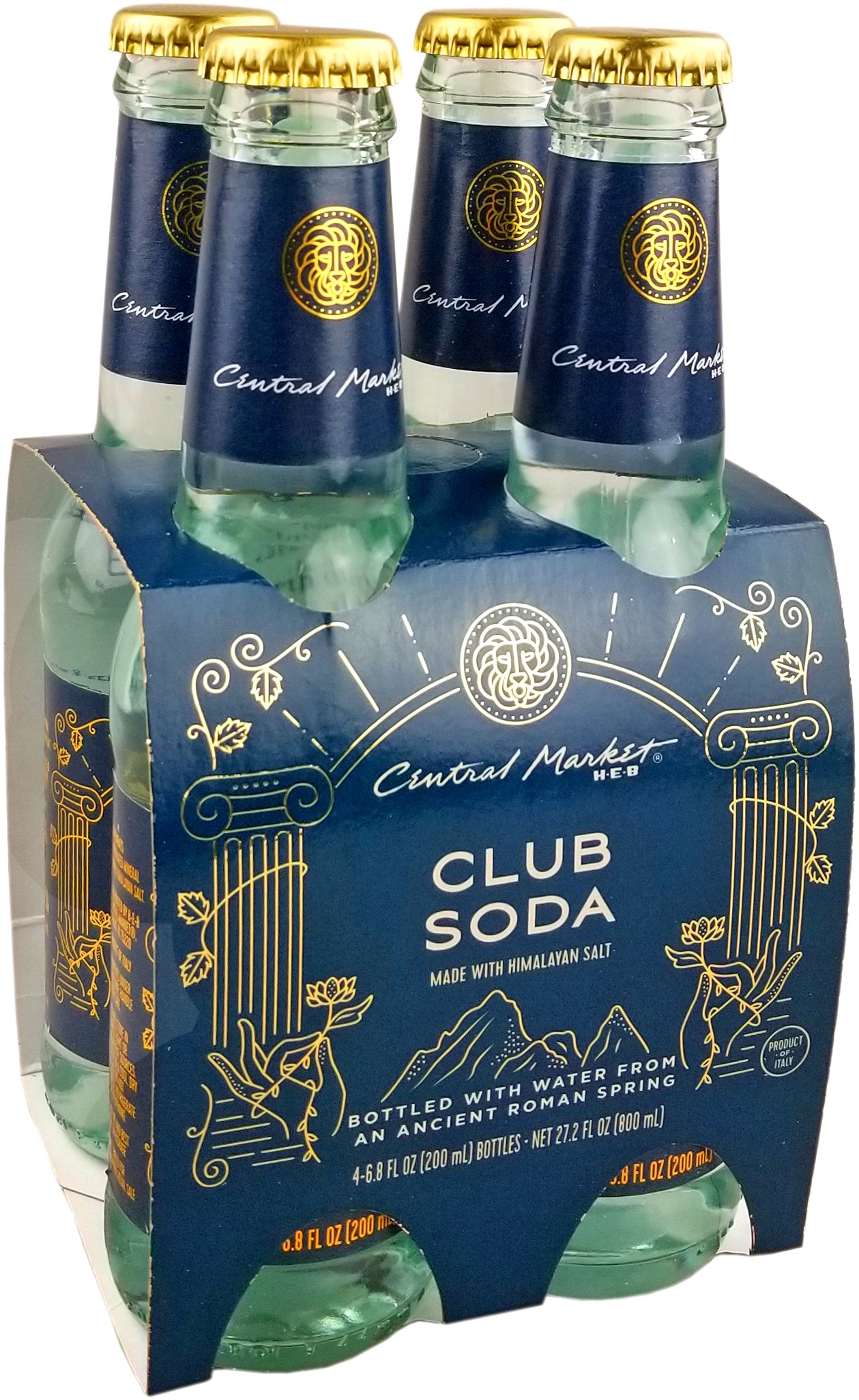 Central Market Club Soda, Glass Bottles - Shop Cocktail Mixers at H-E-B