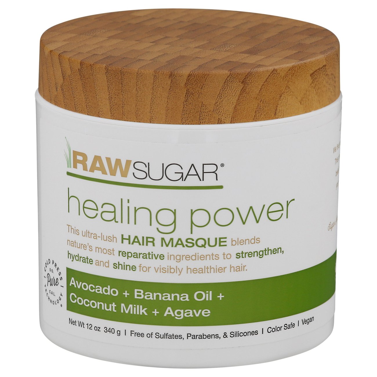 Raw Sugar Healing Power Avocado + Banana Oil + Coconut Milk + Agave Hair  Masque - Shop Styling Products & Treatments at H-E-B