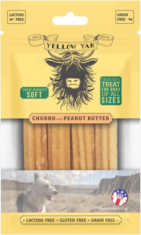 Yellow Yak Churro with Peanut Butter Dog Chew Shop Biscuits at HEB