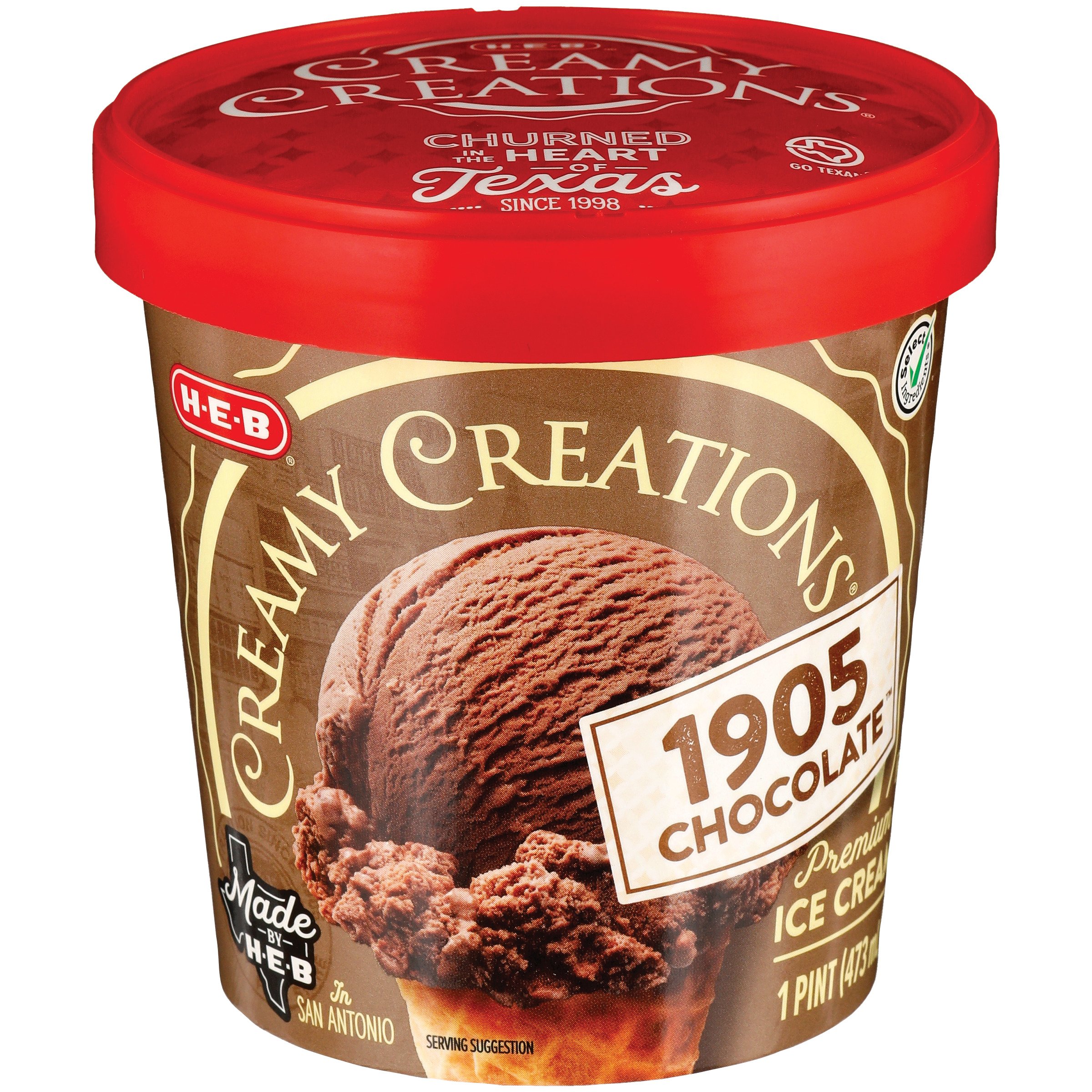 H-E-B Creamy Creations 1905 Chocolate Ice Cream - Shop Ice Cream ...