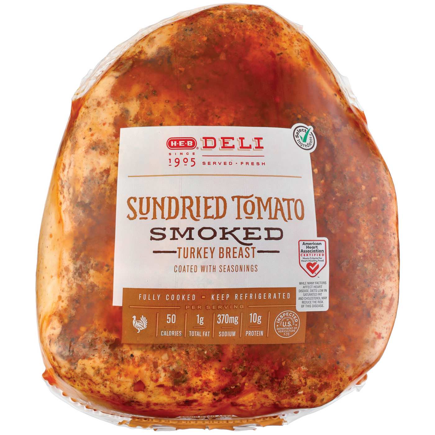 H-E-B Deli Sundried Tomato Smoked Turkey Breast, Custom Sliced; image 3 of 3