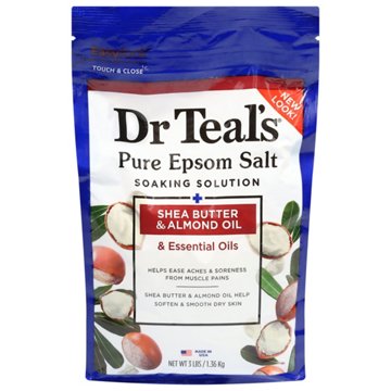 Dr Teal's Pure Epsom Salt - Shea Butter & Almond Oil, 3 lb