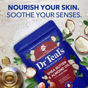 Dr Teal's Pure Epsom Salt - Shea Butter & Almond Oil, 3 lb
