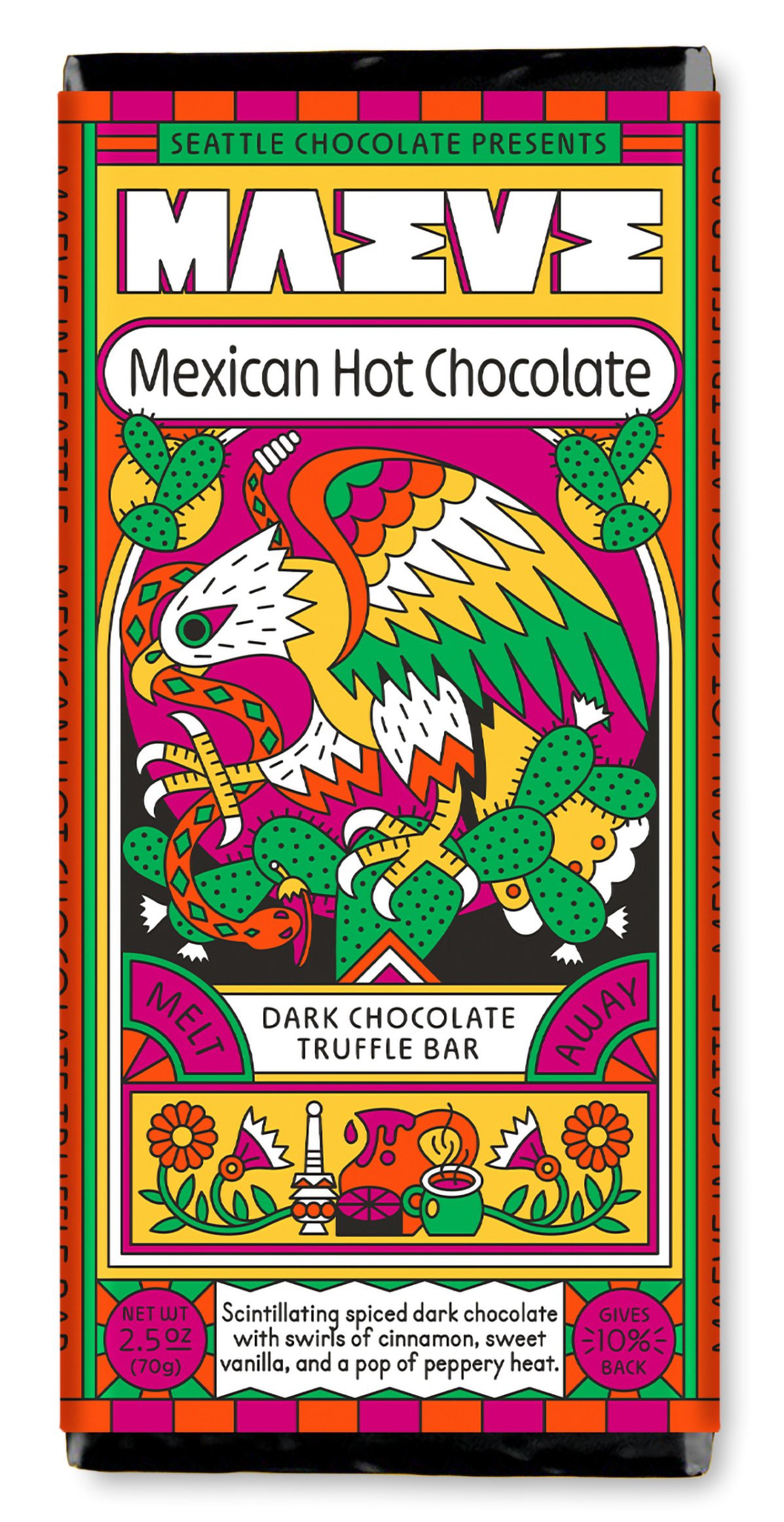 CHICO GANGSTA　5枚セット BALLER IN THE MIX Maeve Mexican Hot Chocolate Dark Chocolate Truffle Bar, 2.5 oz
