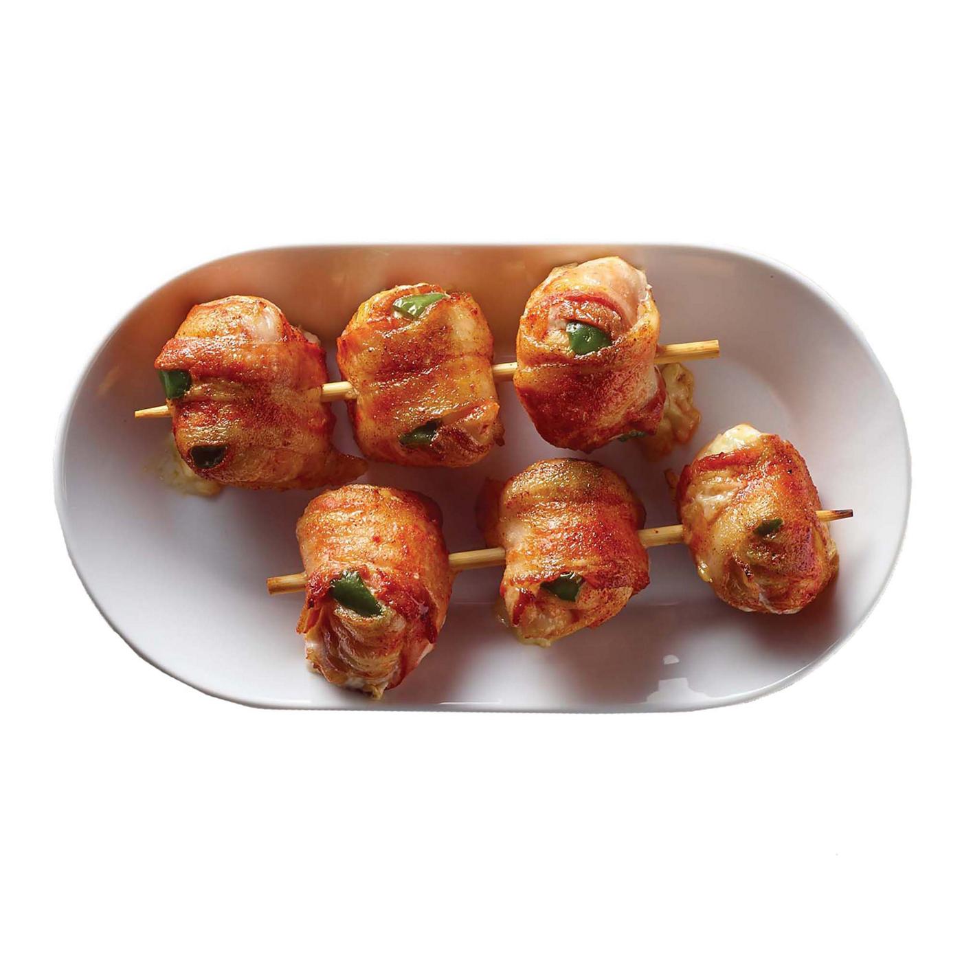 H-E-B BBQ Seasoned Bacon Wrapped Chicken Breast, Jalapeno and Cheese Skewer; image 2 of 2