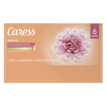 Caress Daily Silk Beauty Bar Soap, 6 pk