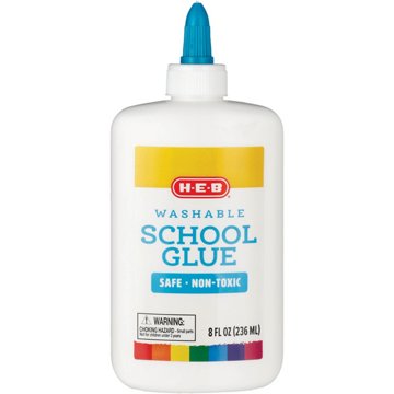 H-E-B Washable School Glue, 8 oz